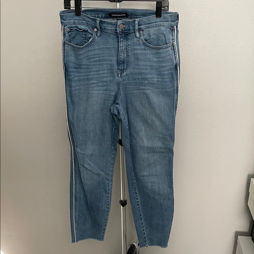 Calvin Klein Women's Denim Straight Leg Jeans - Picture 6 of 9